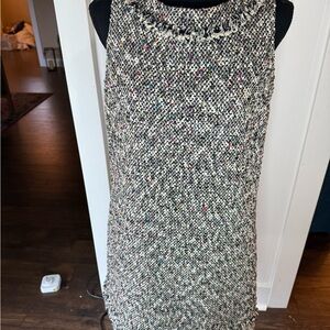 Sara Campbell Silver Black Sequin Sheath Mini Dress
